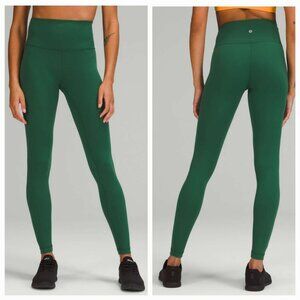 NWT Lululemon Women's Wunder Train High Rise Tight 28 Everlux Green 20